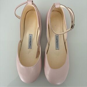 TheWhiteRibbon pastel pink leather shoes, size 7 1/2